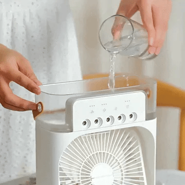 SummerMists™ Portable Humidifier Fan 3-in-1 with Air Cooler, LED Night Lights & Timer